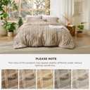 Bedsure Tufted Boho Comforter Set Oversized King - Khaki Boho Bed Set, GentleSoft 3 Pieces Farmhouse-Style Embroidery Bedding, Gifts for Woman, Soft Jacquard Comforter for All Seasons