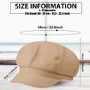 Women Newsboy Cap Visor Beret Hats Soft 8 Panels Vintage Cabbie Hat Octagonal Cap for Women Solid Color Summer Hats