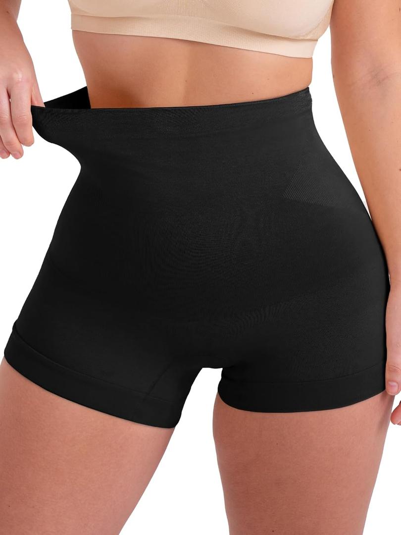 SHAPERMINT Tummy Control Shapewear - Body Shaper Tummy Control Boyshort, Body Shaper for Women, Plus Size Shapewear (Black) XL