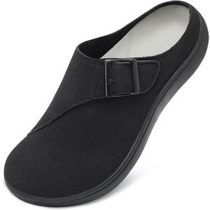 LeIsfIt Womens Wide Clogs Adjustable Diabetic Mules Slip on Clog Slippers for Swollen Edema Feet Wide Width Mules Potato Shoes, Size 8