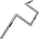 Chrome Universal Drag Bar 10 Rise 1" Ape Hanger 25mm Z-Bar Motorcycle Handlebar Fit for Harley Sportster 883 1200 XL