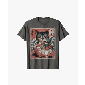 Cute Kitten Kawaii cat Ramen Bowl Japanese Art Design T-Shirt, 4X