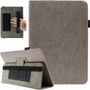 Universal 10 10.1 11 Inch Tablet Case, Viclowlpfe Protective Folio Stand Android 16 15 Case for 9.6-11 Inch Tablet with Hand Strap and Cards Slots, Gray
