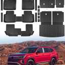 Full Set of Floor Mats for Volkswagen Atlas 2018-2025 2026(7 Seats, Not for Cross Sport), Cargo Liner & Backrest Mats & Door Sill Guards, All Weather Anti-Slip Car Interior Accessories for VW Atlas