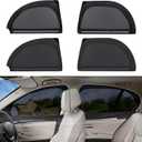 ZATOOTO Car Window Shade 4Pack Side Window Sunshade Single Layer Ventilation & Visibility & Sunshade Car Window Cover for UV Rays Magnet Reinforced for Non-Slip Travel with Bug Free(B Shape for Rear)