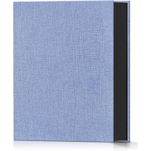Popotop Photo Album 4x6 100 Pockets for Wedding Gifts,Linen Hardcover Picture Albums for Family Anniversary Baby Vacation Pictures (Sky Blue)