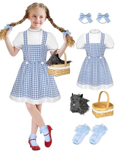 Amazon.com: Angelaicos Girls Blue Plaid Costume Accessories for Halloween Role Play Outfits (X-Large) : Clothing, Shoes & Jewelry