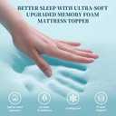 2 Inch Memory Foam Mattress Topper Twin XL, Egg Crate Twin XL Mattress Topper with Cooling Gel, Pressure Relief Plush Feel Breathable Bed Toppers for Bedroom, College, Dorm, RV