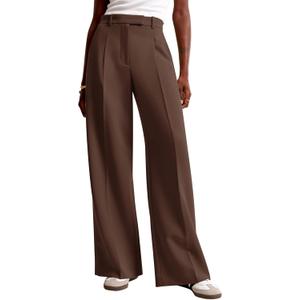 NIMIN Women Wide Leg Pants High Waisted Business Casual Work Trousers Dressy Pants with Pockets, Medium