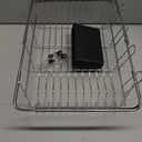 JASIWAY Dish Drying Rack in Sink, Expandable Stainless Steel Dish Drainers for Kitchen Counter, Dish Dryer Rack for Inside Sink, Over The Sink Dish Racks with Utensil Holder, Silver