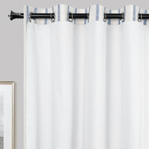 DriftAway Thermal Insulated 100 Percent Darkening Blackout Curtain Liner 1 PC Liner Size 50 Inch by 80 Inch Rings Included Off White Panel