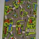 Large Kids Carpet Playmat Rug 52 x 32 with Non-Slip Backing, City Life Play Mat for Playing with Car Toy, Game Area for Baby Toddler Kid Child Educational Learn Road Traffic in Bedroom, Classroom