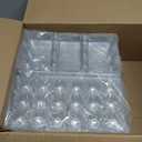 Pintuson 40-Pack Egg Cartons (18 Count) - Clear Plastic Egg Holder for Fresh Chicken Eggs - Reusable 3x6 Gird Egg Container with Secure Snap for Farmers Market & Transport - Fits Small to Large Eggs