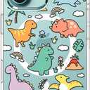 MOSNOVO Case for iPhone 16, [Compatible with Magsafe] [Buffertech 6.6ft Military-Grade Drop Protection] [Anti Peel Off Tech] Clear Phone Case Design - Dinosaur Land