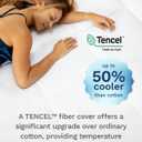 ViscoSoft 4 Inch Pillow Top Memory Foam Mattress Topper King - Cooling Hybrid Lux Dual Layer Bed Mattress Pad - CertiPur-US Certified