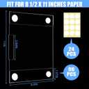 24 Pack Acrylic Wall Sign Holder 8.5 x 11 Inch Vertical or Horizontal Use Wall Mount Sign Holder No Drilling Clear Acrylic Frames with Tape Adhesive for Office Store Wedding Party Decor