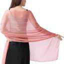 Ladiery Shawl Wraps for Women-Chiffon Shawl for Women Sparkly Rhinestones for Banquets, Weddings, and Formal Occasions.