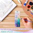 Sinmoe 120 Pcs Color Your Own Bookmarks 6 Styles Watercolor Bookmarks to Paint Card Stock Paper Watercolor Colorful Tassels Craft DIY for Classroom Projects Gifts Tags 5.9 x 2 Inch(Blooming Flowers)