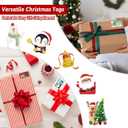 2 x CAKKVDE 500 PCS Christmas Gift Tags Christmas Santa Claus Stickers Self Adhesive Cartoon Christmas Tag Christmas Festival Holiday DecorNew