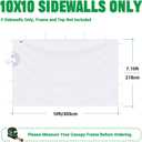 10x10ft Sidewalls with Door for Canopy, Blue(4PCS Sidewalls Only) | 100% Waterproof, 99% UV Protection Privacy Sidewalls (Zippered) Perfect for Outdoor Events, Markets & Vendor Booths
