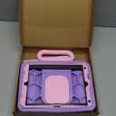 LeiJue Kids Case for iPad 7th/8th/9th Gen 10.2 inch,Light Weight Heavy Duty/Shockproof/Drop Proof with Handle/Kickstand,Child Friendly Protective Cover for iPad 10.2 2021/2020/2019 (PurplePink)