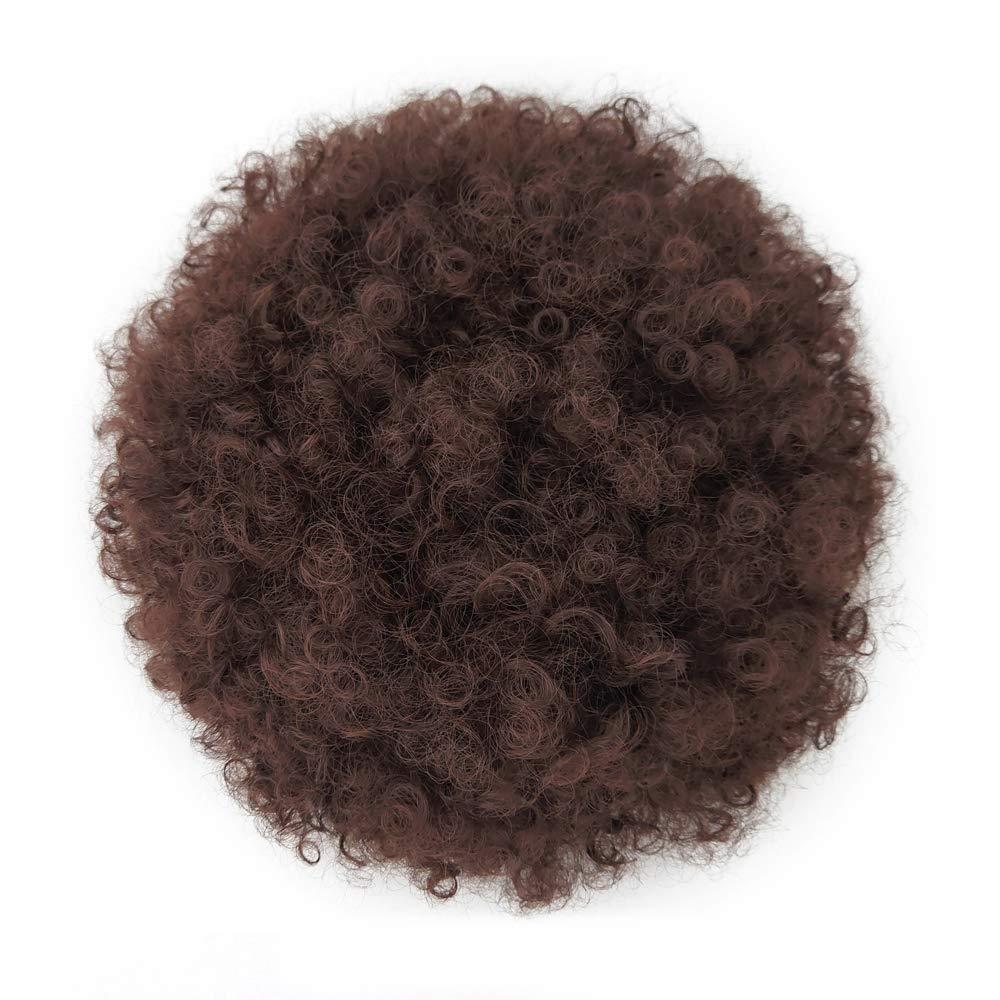 Yinmei Baibian Afro Puff Drawstring Ponytail Large Size Synthetic Kinky Curly Afro Bun Extensions Updo Hairpieces for Black Women(4#)