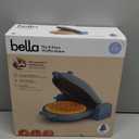 bella Flip-n-Store Waffle Maker, EverGood Ceramic Nonstick Coating, Fits-anywhere Kitchenware, Power Indicator Light & Touch Handle, 7 Wide & 1" Deep Plates, 1000 Watt, Surf