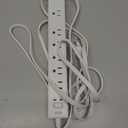10Ft Extension Cord with Multiple Outlets, SUPERDANNY Flat Plug Surge Protector Power Strip 10 Ft Long Cord, 6 Outlets & 3 USB Ports, Charging Station for Home Office, College Dorm Room Essentials