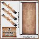 gisgfim 6Pcs Blank Scroll Paper with Wood Rods 7x15-3/4Inch Small Blank Old Paper Scrolls to Write on Long Christmas Vintage Wedding Vows Joke Watercolor Parchment for Writing Drawing Xmax Invitation