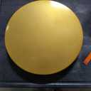 Wenqik Gold Cake Stand 18 Inch Round Metal Cupcake Dessert Wedding Cake Stand Cookies Display Holder with Modern Design Fruit Serving Tray for Table Wedding Birthday Anniversary Party