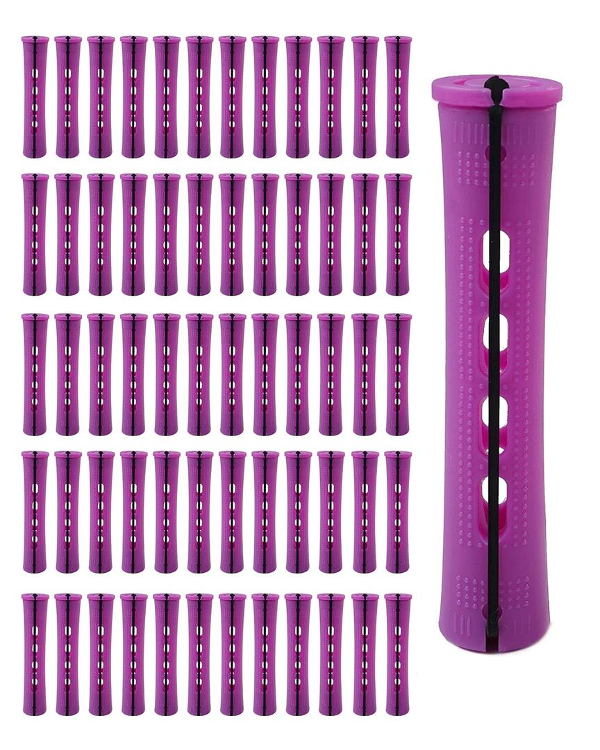 60pcs Perm Rods for Women's Natural Hair, 0.75inch - Hair Roller Curler Perm Rods for Long, Medium, Small Hair - Plastic Cold Rods, Hairdressing Styling Tool