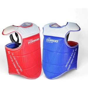 HXRROD Martial Arts Chest Guard, Red and Blue Reversible, Protective Training Equipment (2#)