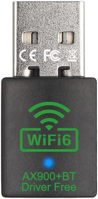 WiFi 6 USB Adapter with Bluetooth 5.4, AX900Mbps Dual Band 2.4G/5G, Plug and Play,Suitable for Computers, Keyboards, mice, Printers, Headphones and Speakers