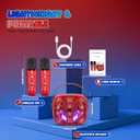 Mini Karaoke Machine Toys Gifts: Kids Toys Birthday Gifts for 4 5 6 7 8 9 Years Old Girl Boy LED Portable Bluetooth Speaker with 2 Wireless Microphone Girl Gift Age 3-12+