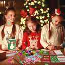 Cinrobiye 194 PCS Christmas Candy School Stationery Set Xmas Classrooms Exchange Stationery Party Favors Class Reward Prizes Notebooks Pencils Sharpener Erasers Stickers Stamps(Candy)