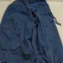 Cargo Jeans for Women High Waisted Drawstring Baggy Jogger Pants Loose Fit Denim Pant Sweatpants (X-Large, 1-blue)