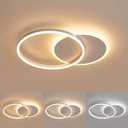 33W Double Ring LED Ceiling Light, 21.6 Inch Modern Flush Mount Ceiling Lamp, 3 Color Changeable 3000K-6000K, for Bedroom, Living Room, Kitchen, Hallway