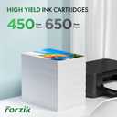 Forzik Remanufactured 63XL Ink Cartridge Replacement for HP OfficeJet 3830 4650 4652 5255 Envy 4520 5540 DeskJet 1110 2130, Black, Tri-Color, 2-Pack