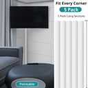 ZhiYo 15ft Corner Cable Hider for 3-5 Cords, Wall & Floor Cord Hider White