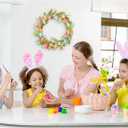 RoseCraft Easter Wreaths for Front Door,15.7 Inch Artificial Easter Colorful Egg Wreath Decorations, for Spring Summer Home Wedding Holiday Party Decor.