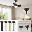 Ceiling Fan Extension Rod,Ceiling Fan Downrod with Ball Head,Downrod Extension for Fan,1 inch Outside Diameter, Boom Suitable for a Wide Range of (white, 18inch)