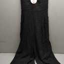 ANRABESS Womens Jumpsuits Summer Linen Wide Leg Sleeveless V Neck Casual Dressy Rompers Pants 2026 Spring Vacation Outfits (Small, Black)