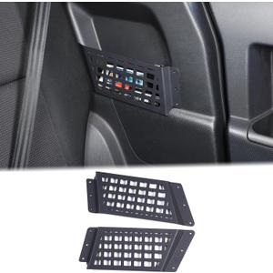 Aunginsy Rear Door Storage Pockets Box Compatible with Toyota FJ Cruiser 2007-2023 Aluminum Rear Door Side Storage Baffle Basket Bag Backseat Hanging Storage Box Trunk Organizer Expansion Accessories