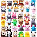 JOYIN 4 Pack of 36 Pack Mini Animal Plush Toy Assortment (36 Units 3" Each),Bulk Stuffed Animals Party Favors for Kids, Small Animals Plush Keychain Decoration, Carnival Prizes, Halloween Party Favors