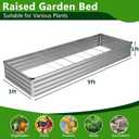 2PCS 9x3x1ft Galvanized Raised Garden Bed Kit,Metal Planter Box for Vegetables,Flowers,Herbs Durable Rust-Resistant Patio Gardening Beds,Silver