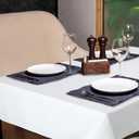 Urban Villa Tablecloth White Table Cloth Tabletop Cover Kitchen Dining Tablecloth 85% Cotton 15% Polyester Great for Parties Wedding Holiday Dinner Rectangle 60x102 Inches 8-10 Seat Table Cloth
