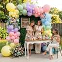 Green and Pink Balloon Garland 138Pcs Pastel Green Pink and Purple Balloons Arch Kit with Teapot Foil Balloon for Spring Tea Party Lets Partea Baby Shower Happy Easter Birthday Party Decorations