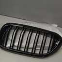G30 Grille, Black Front Kidney Grille Grill Compatible with BMW 2017-2019 5 Series G30 M5 530e 530e xDrive 530i 530i xDrive 540i 540i xDrive, Gloss Black Single Slats