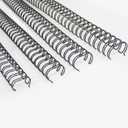 Rayson Double Loop Binding Wires, Mixed Sizes (7/16", 1/2", 9/16", 5/8"), 3:1 Pitch 32-Loop Black, Pack of 96