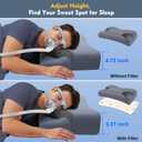 Adjustable CPAP Pillow for Side & Back Sleepers Reduce Mask Air Leaks & Pressure, Cervical Memory Foam Neck Support with 2cm Removable Insert, Cooling Washable Cover Fits Full Face & Nasal Masks